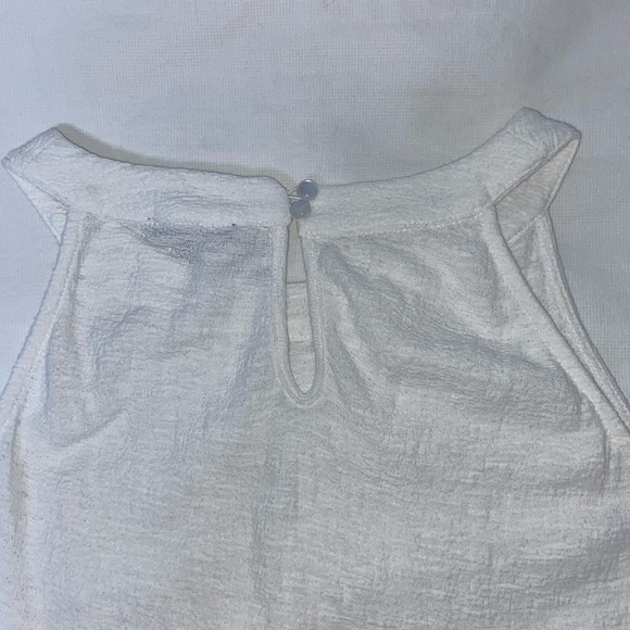 Women’s Anthropologie Adrianna Papell GAUZY CREPE CROCHET HALTER TOP Sz medium - Picture 6 of 15